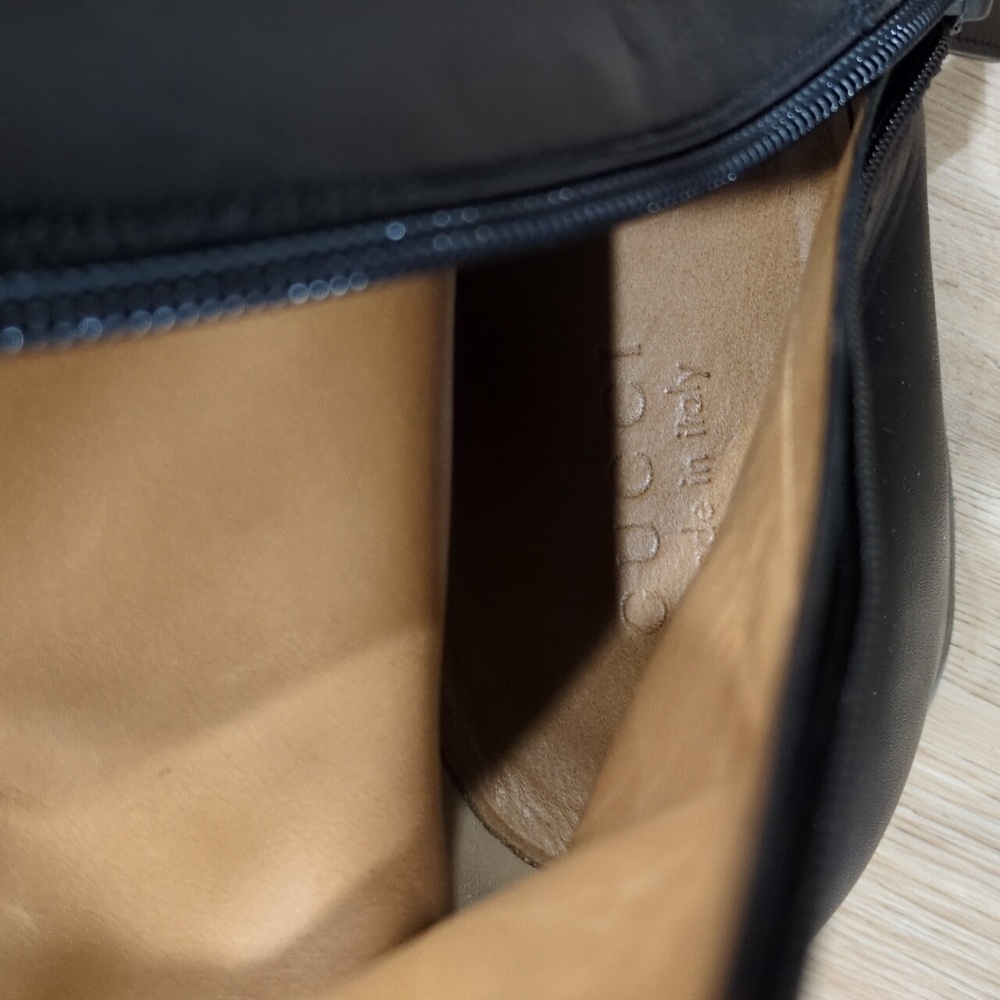 Gucci Interlocking G Black Leather Zip up Boots - Picture 4 of 8